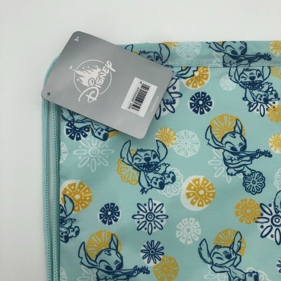 Disney STITCH Swim Bag Drawstring Cinch Beach Waterproof Backpack All Over Print - Picture 3 of 4
